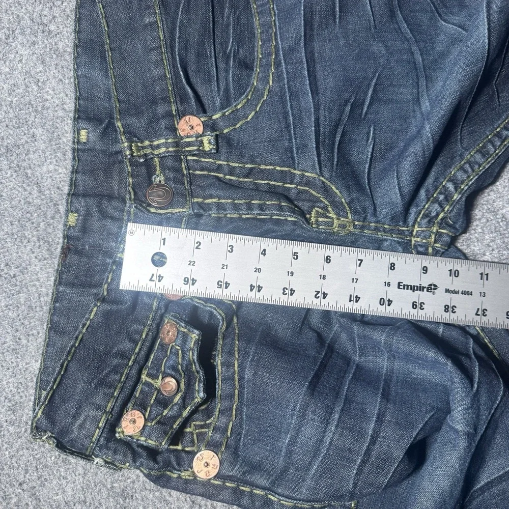 True Religion Nathan Super T Jeans Men Tag 30 Thick Stitch Fit 32x32 Dark Y2K